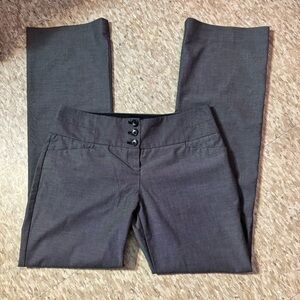 Gray Button-Front Trousers